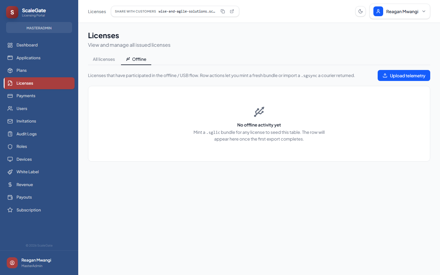 Empty Offline tab